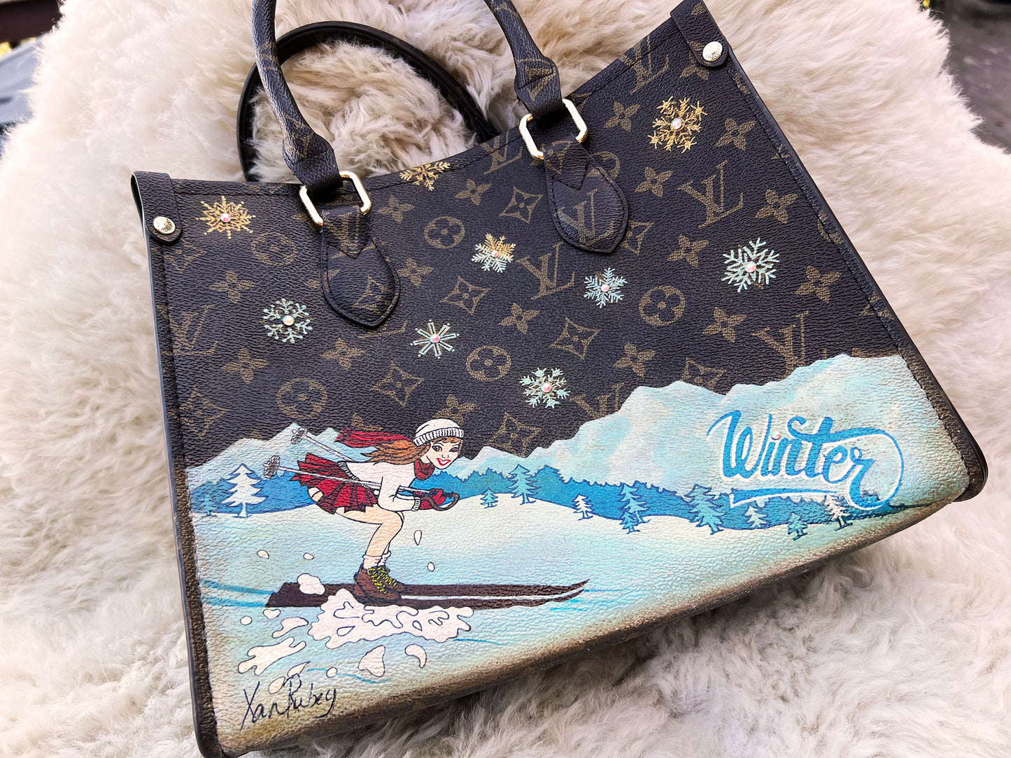 Vintage Ski Girl on Louis V