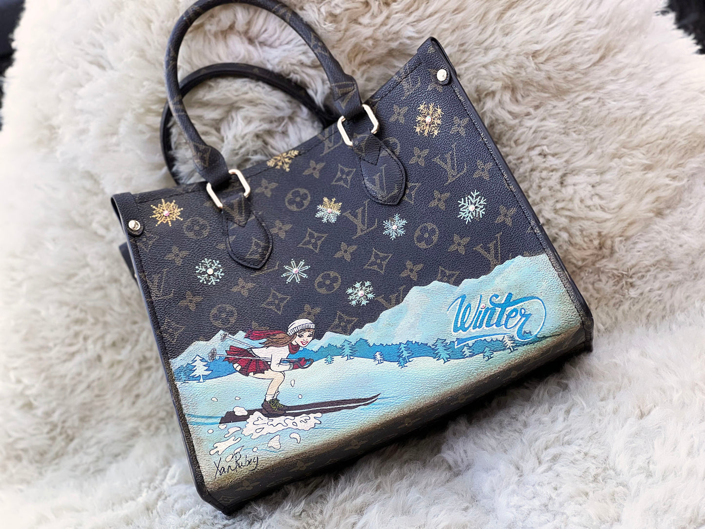 Vintage Ski Girl on Louis V